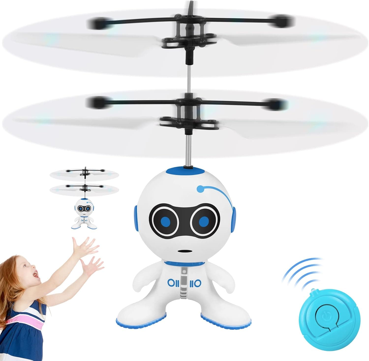 MR.TN Flying Ball Toys Infrared Induction Colorful Built-in LED RC Robot Drone Toy Indoor Outdoor Games Toys for Kids Boys Girls 3 4 5 6 7 8 9 10 Year Old Birthday Xmas Gifts