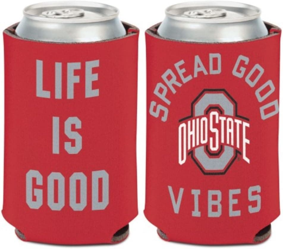 WinCraft NCAA Ohio State OSU Buckeyes 1 Pack 12 oz. 2-Sided Can Cooler