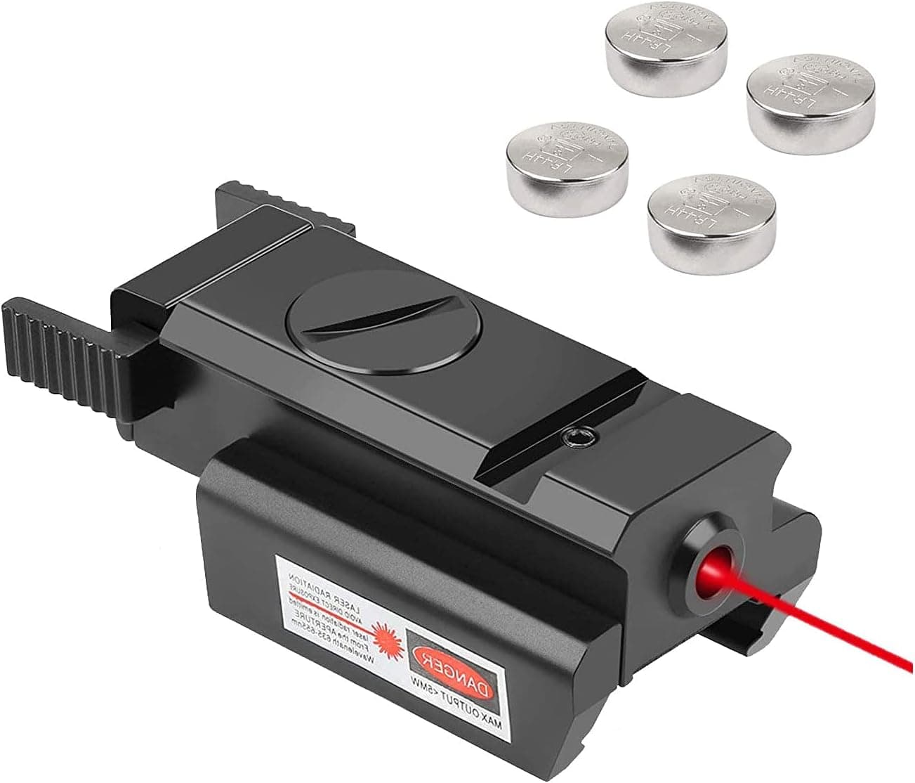 Mrtravell Red Dot Laser Sight 20mm Standard Picatinny Weaver Rail Mount for Pistol Handgun Gun Rifle with Two Sets of Batteries