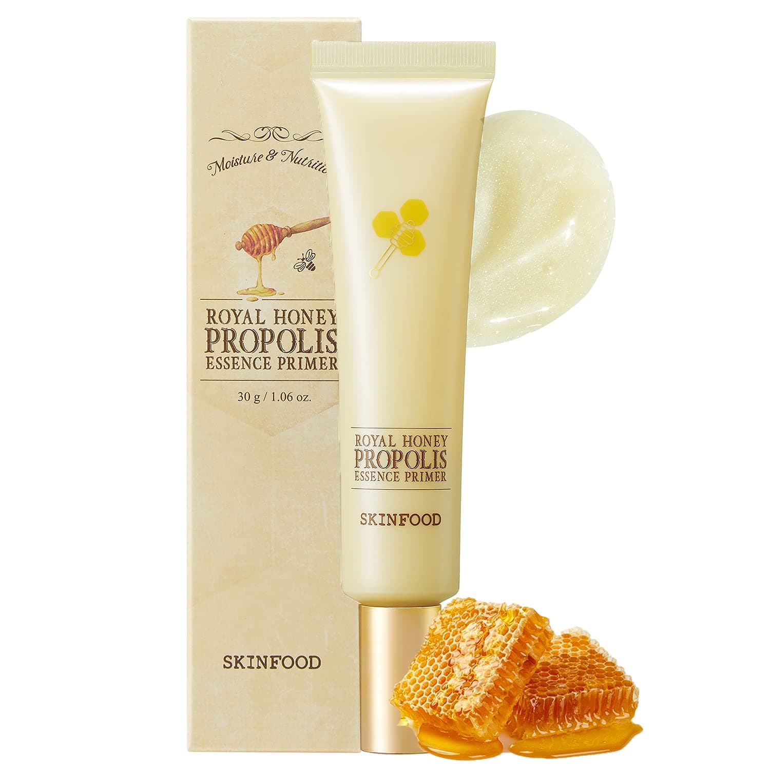 SKINFOOD Royal Honey Essential Facial Primer - Concentrated Aged Honey Skin Nourishing Face Primer - Balancing Makeup Primer for Face for Smoothing & Refreshing Dry Skin - 30g (1.06 fl.oz)