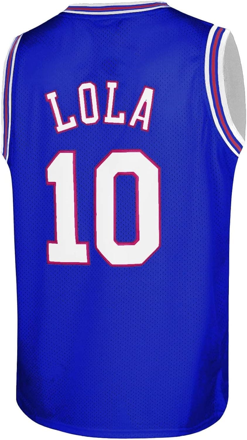 TUEIKGU #10 Lola Space Movie Basketball Jersey for Men 90s Hip hop Clothing for Party