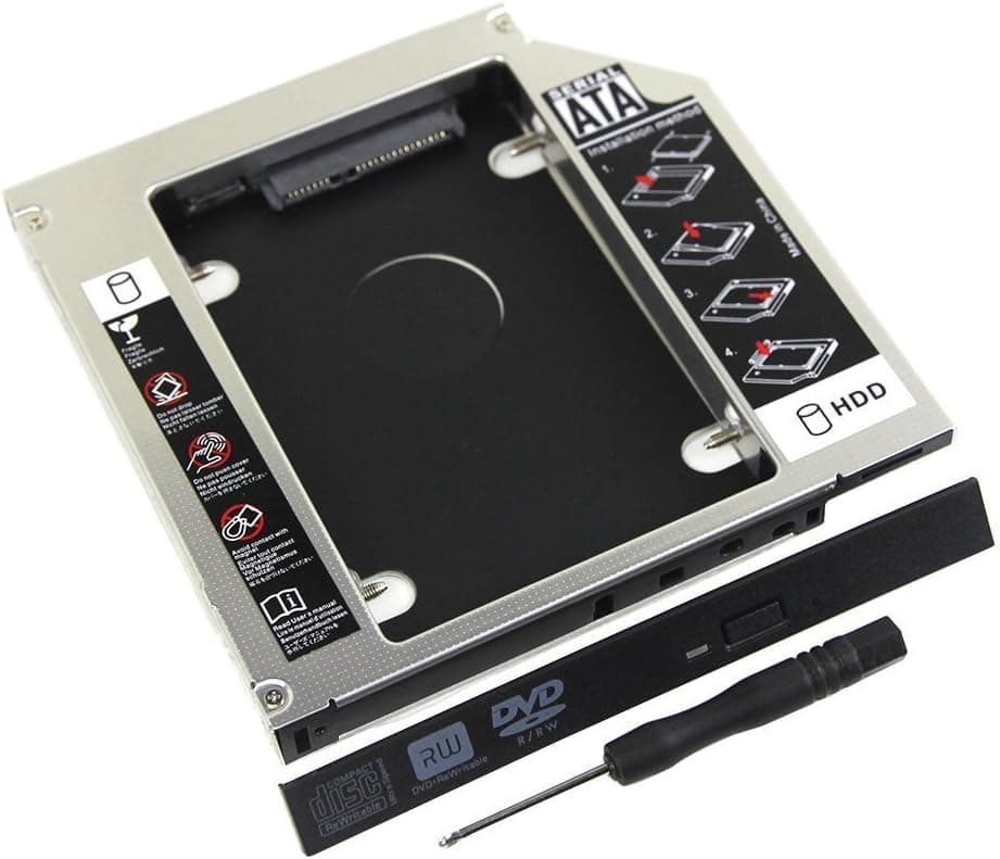 Laptop 2nd HDD SSD Caddy for HP Probook 4530s 4540s 4520s 4430s 4510s 4515s 4320s 4540s 4545s Second Hard Drive Disk Enclosure DVD Optical Bay Replacement