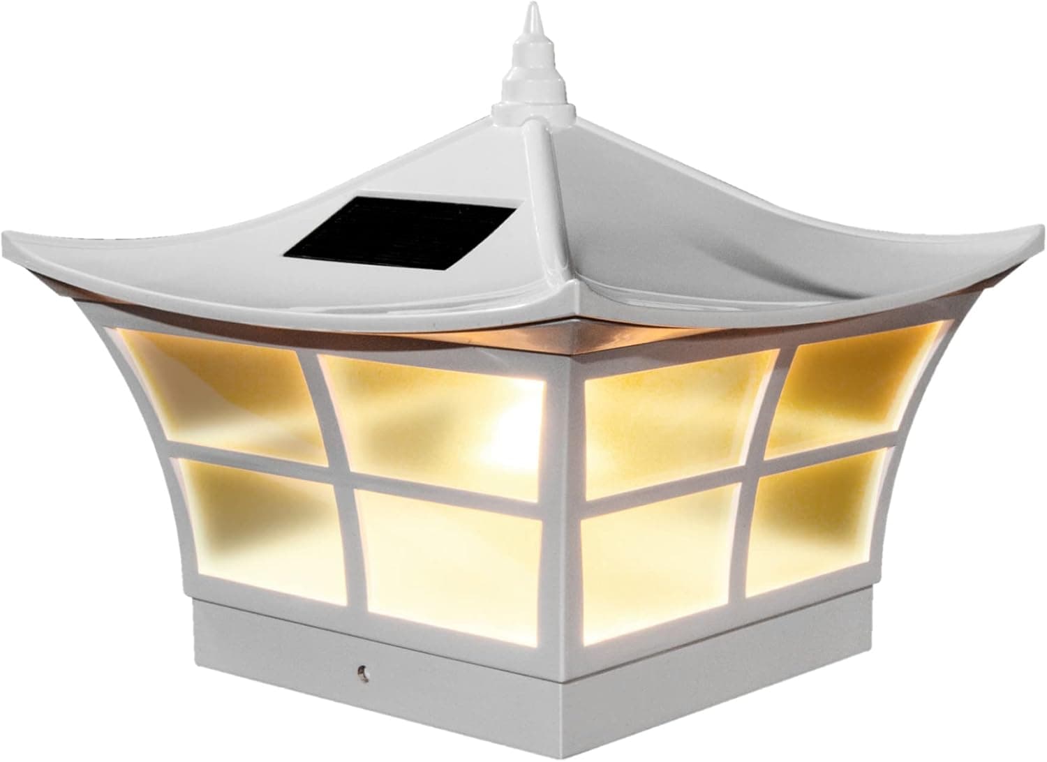 Classy Caps SL092 PVC Ambience Solar Post Cap, 5" x 5", White