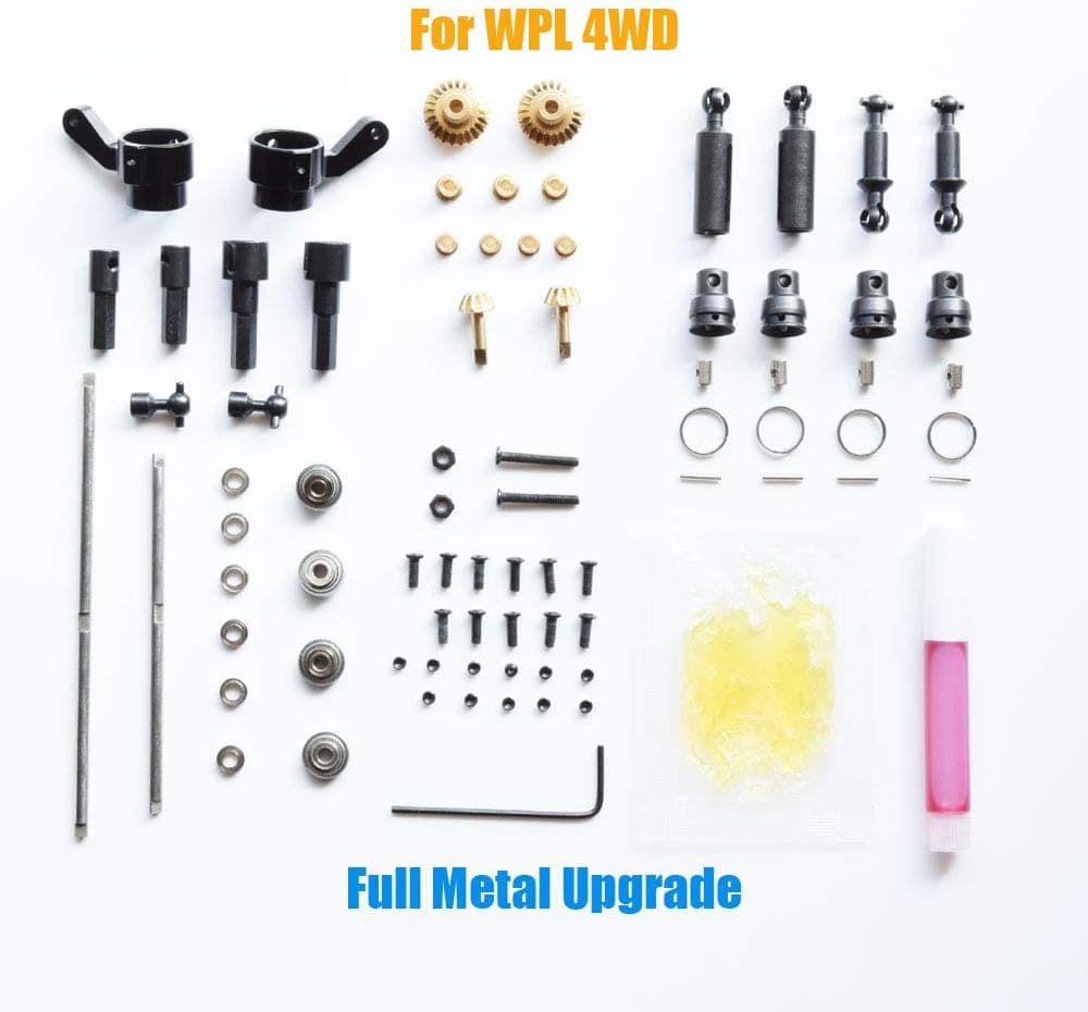 WPL MaxMetal Upgrade Full Metal Spare Part Official OP Fitting Accessories for B14 B16 B24 C14 C24 B36 RC Car (for 4WD)