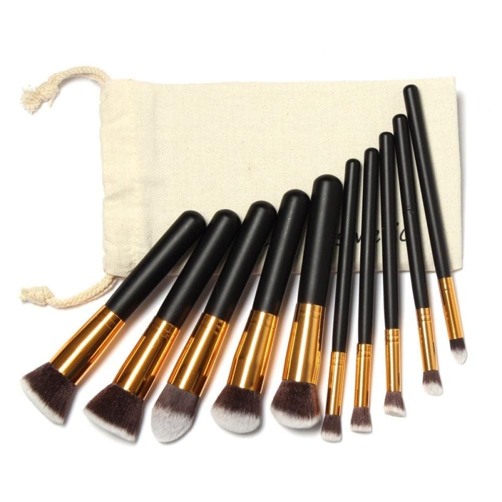 ABCsell 10 Pcs Professional Makeup Brushes Set Makeup Brushes Kit Draw String Makeup Bag