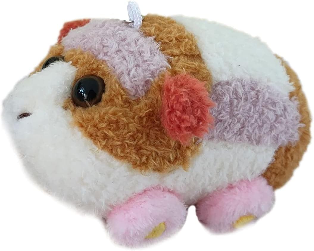 12CM/4.7IN Pui Pui Molcar Plush Toy Kawaii Guinea Pig Plushies Soft Stuffed Keychain Bag Car Pendant Accessories (C)