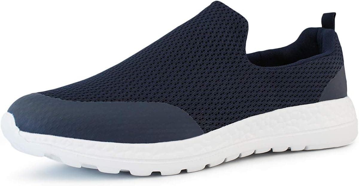 Hawkwell Men's Walking Shoes Lightweight Breathable Memory Foam Slip-On Loafer