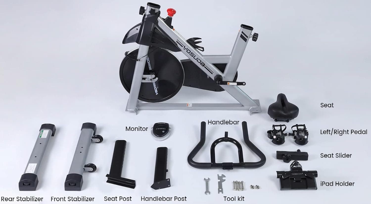 YOSUDA Indoor Cycling Bike Stationary Bike - Magnetic Resistance & Parts Demand Support,Note that the image is only an accessory image, but it does not mean that all accessories are sent