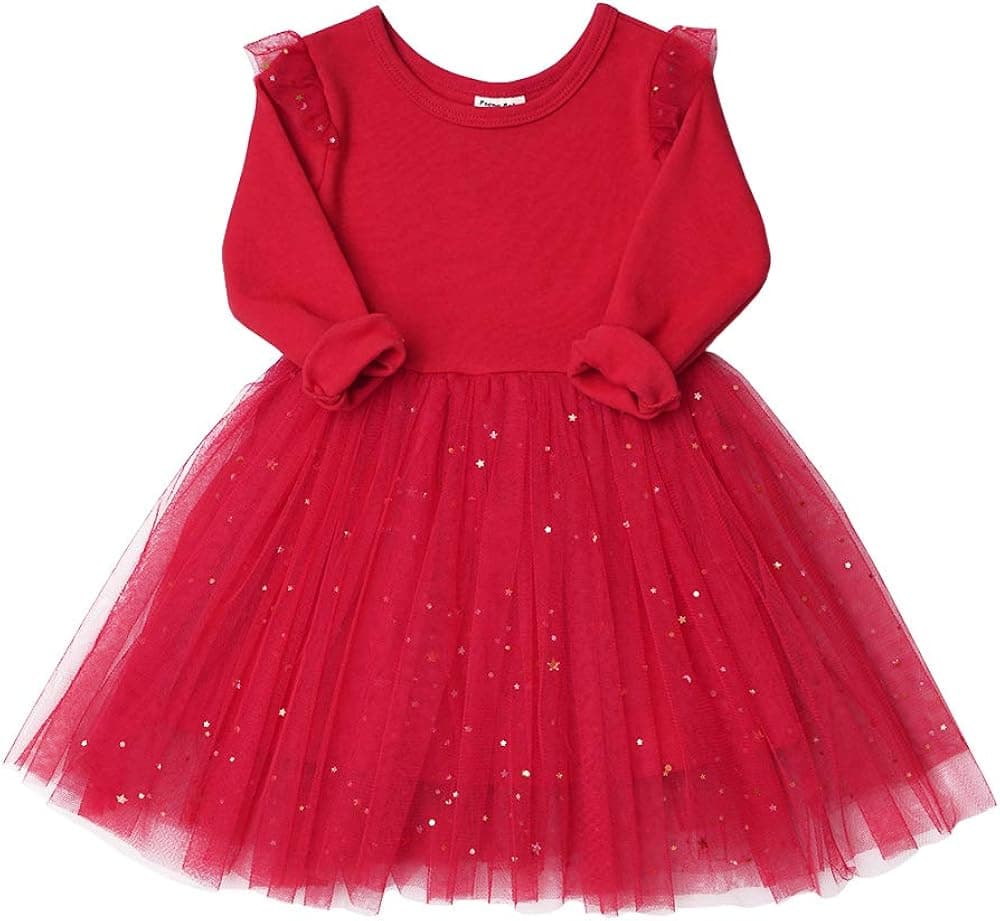 Toddler Girls Dresses Tutu Party Sequins Stars Prints Tulle Princess Style 6m to 4t
