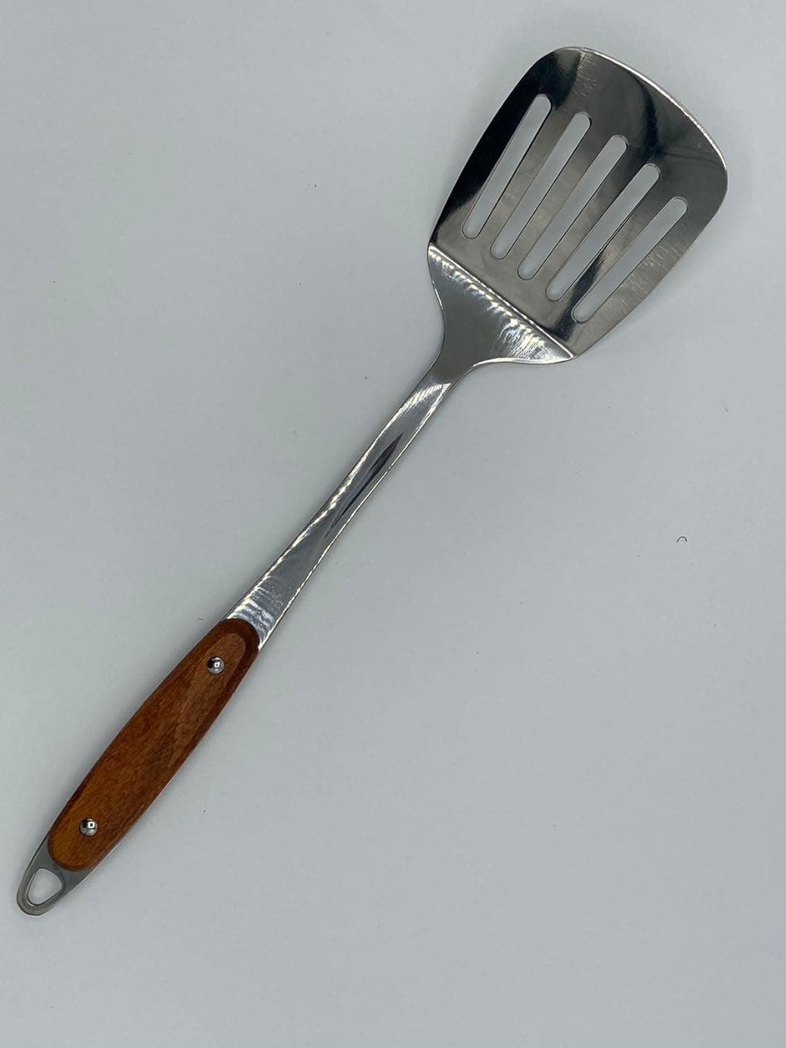 Vivicreate Wok Spatula, Stainless Steel Spatula with Heat Resistant Wooden Handle Wok Utensils,Silver/13.5Inch
