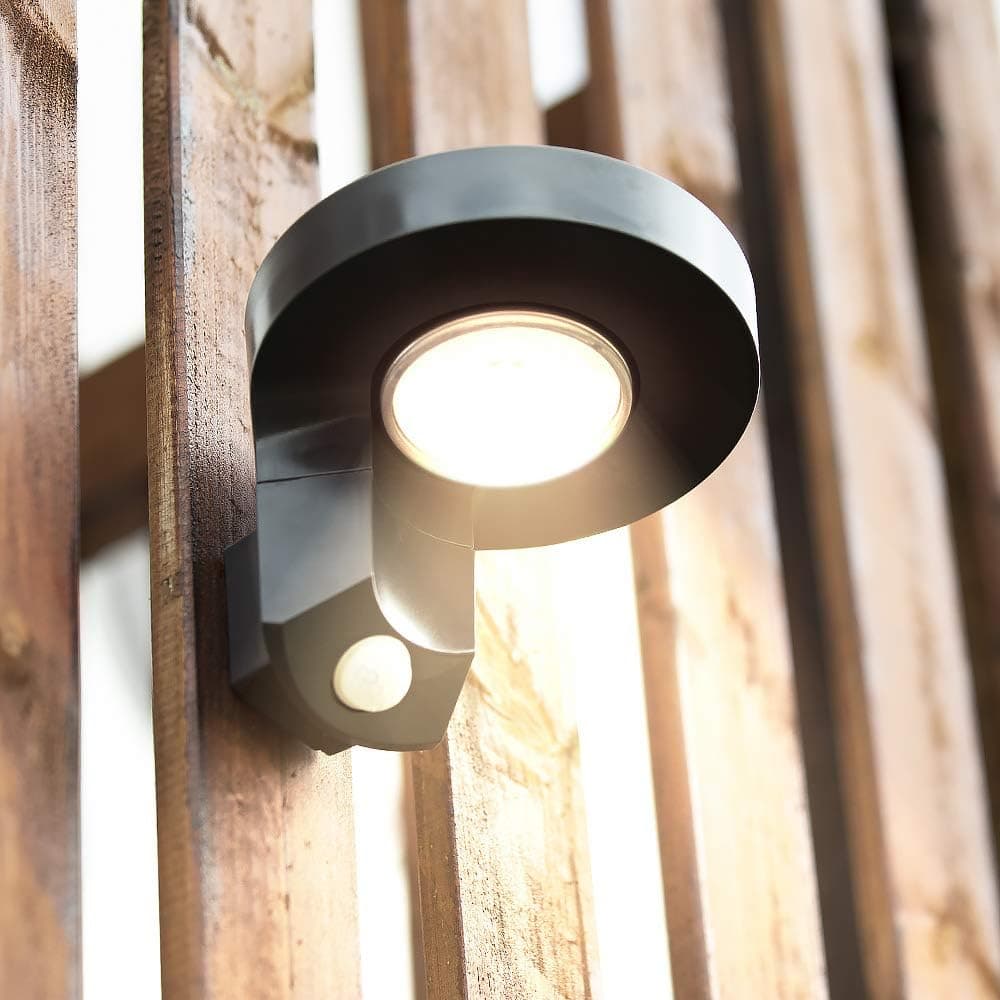 2 Packs LUTEC P9067-PIR 200 Lumen 2 Watt 3 Modes Switch (ON/Off/AUTO) LED Solar Ajustable PIR Motion Sensor (Time & Distance) Lights Outdoor, IP44 Waterproof Exterior Wall Light for Patio Garden Yard