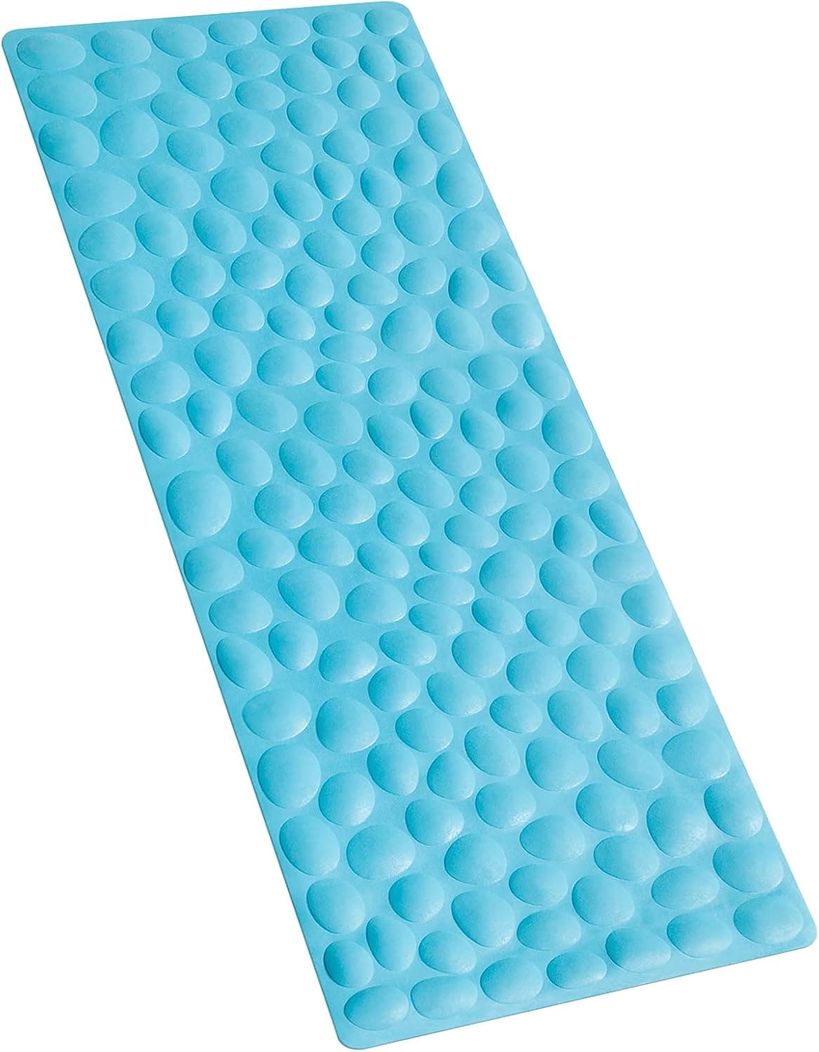 Non-Slip Bathtub Mat OTHWAY Soft Rubber Bathroom Bathmat with Strong Suction Cups (Blue)