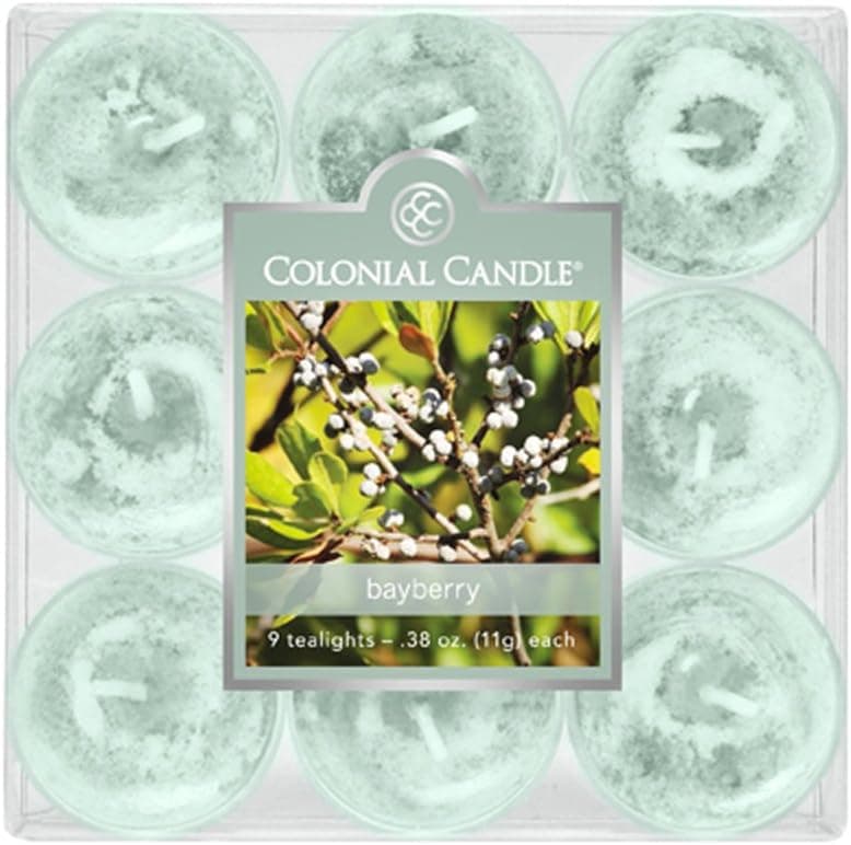 Colonial Candle Bayberry Tealights, Set of 9