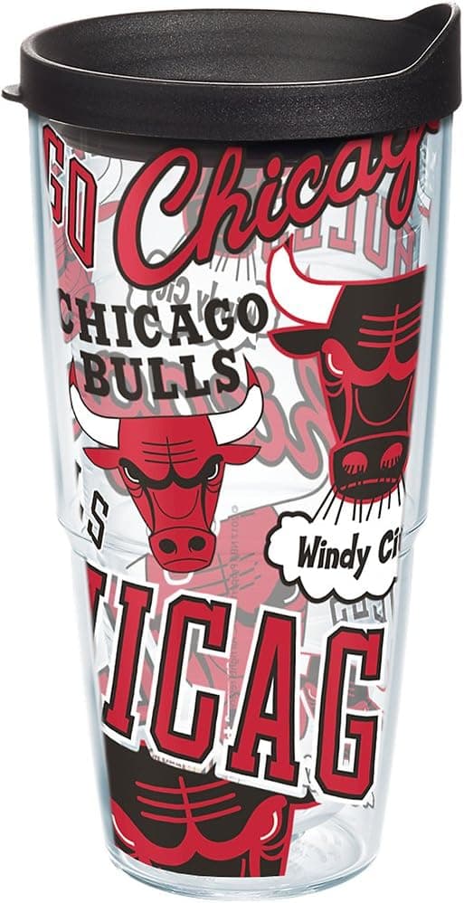 Tervis NBA Chicago Bulls Made in USA Double Walled Insulated Tumbler, 1 Count (Pack of 1), All Over