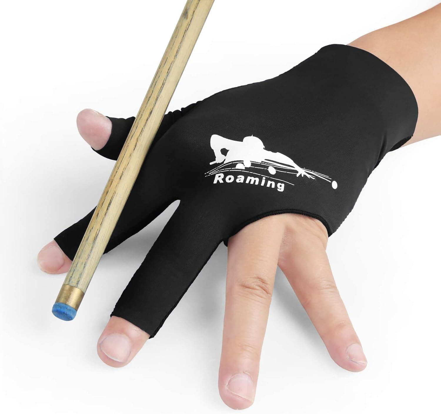 Roaming Breathable Billiard Gloves for Men Left Hand, Elastic Pool Gloves for Shooters Snooker Carom Cue Sport