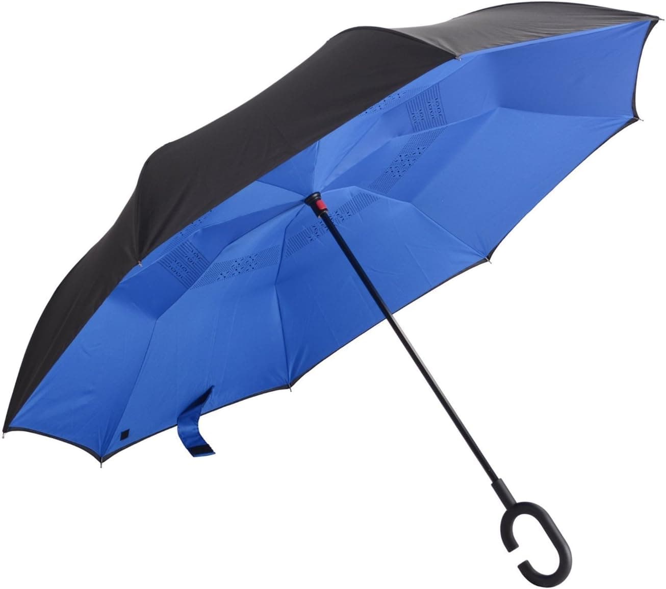 AWEOODS Inverted Umbrella Windproof Reversible Umbrella(black blue)