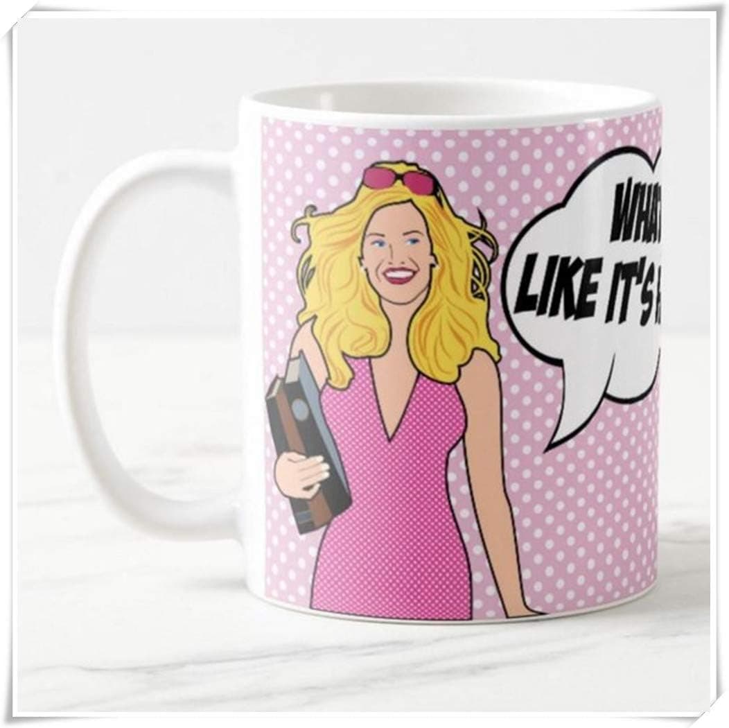 LeeHoomKok - Legally Blonde, Elle Woods, Harvard Law -"What, Like It's Hard?", Lawyer Gift, Bar Exam Gift, Harvard Gift, Inspired Coffee Mug, 11oz Ceramic Coffee Novelty Mug/Tea Cup, Mug Gift