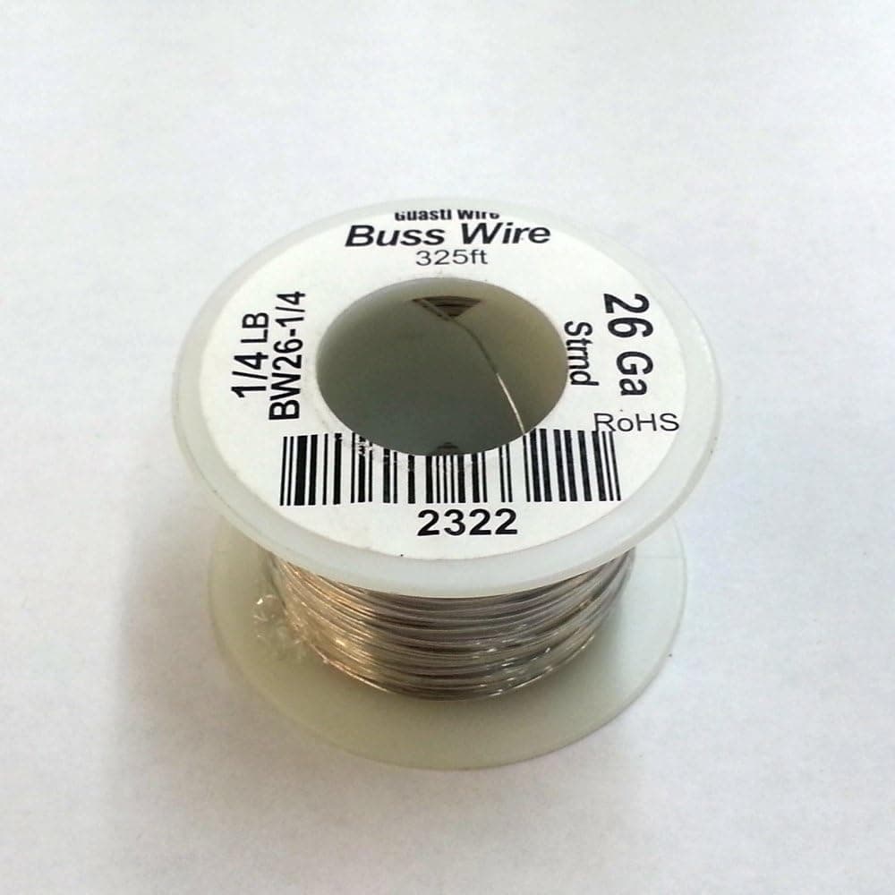 26AWG Bare Tinned Copper Bus Wire - 1/4 Pound Roll