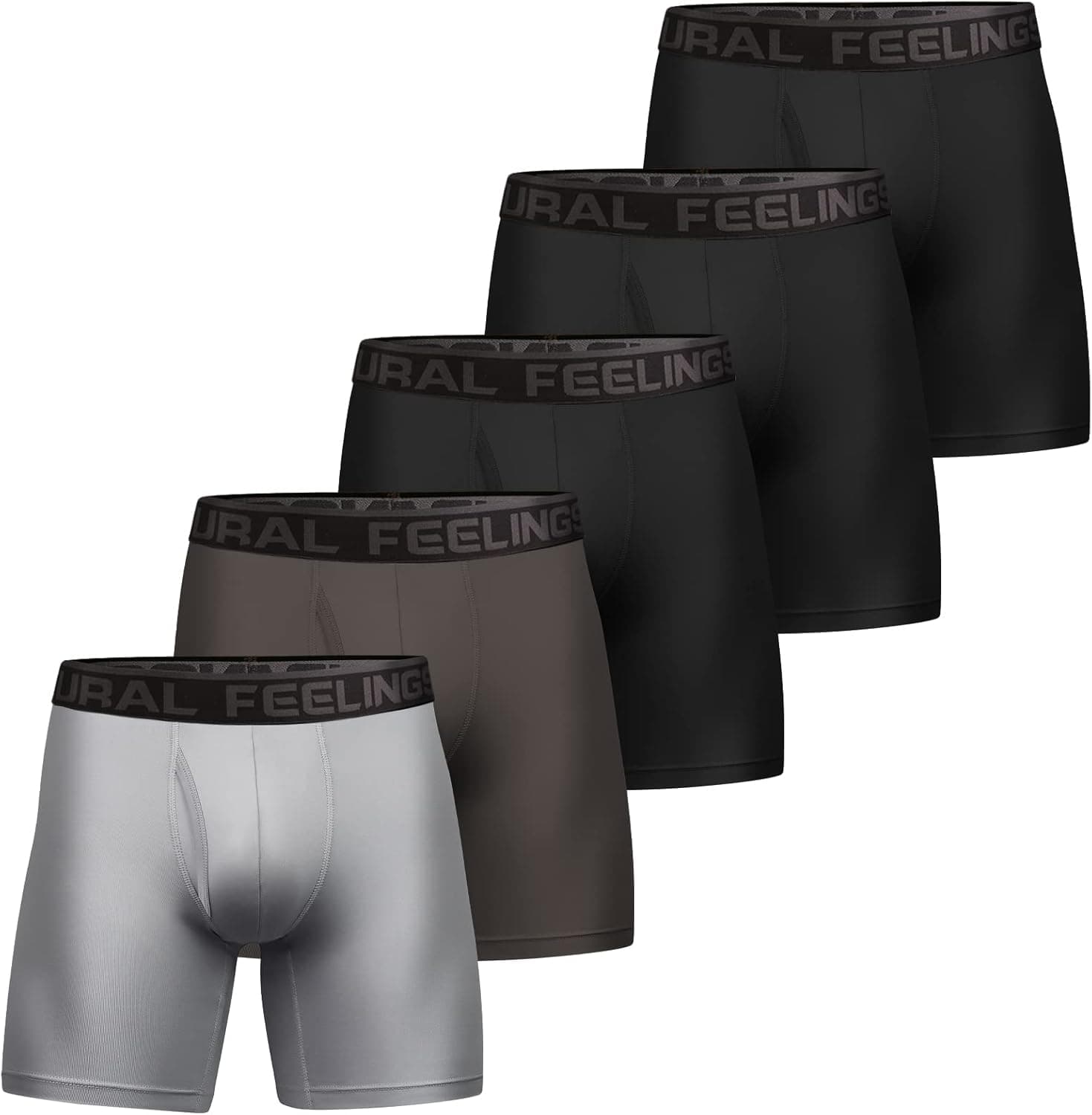 Natural Feelings Mens Underwear Coolzone Boxer Briefs for Men Pack Stretch Performance Quick Dry Sports Underwear