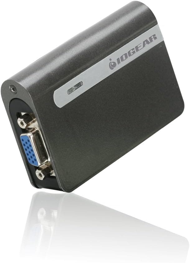 IOGEAR USB 2.0 External VGA Video Card Multi-Language Version - Black, GUC2015VW6