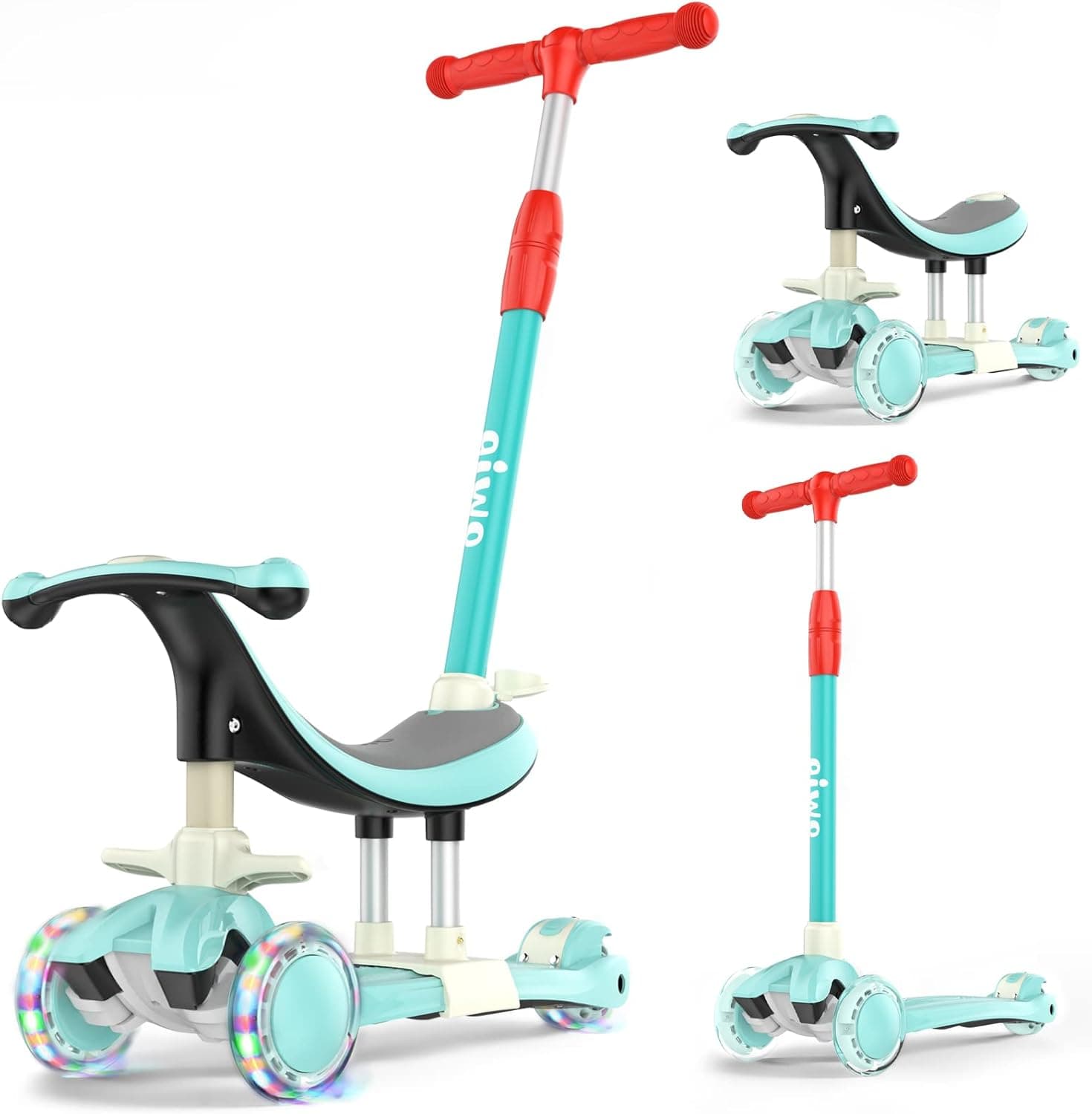 AIWO Toddler Toys for 2 3 Year Old Boys and Girls Gifts, 3 in 1 Scooter for Kids Ages 2-6, Ride On Toys for Toddlers 1-3 Boys and Girls