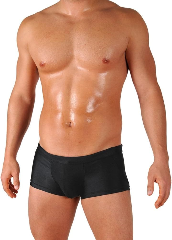 Gary Majdell Sport Mens Competition Style Boxer Brief Swimsuit with Front Pouch