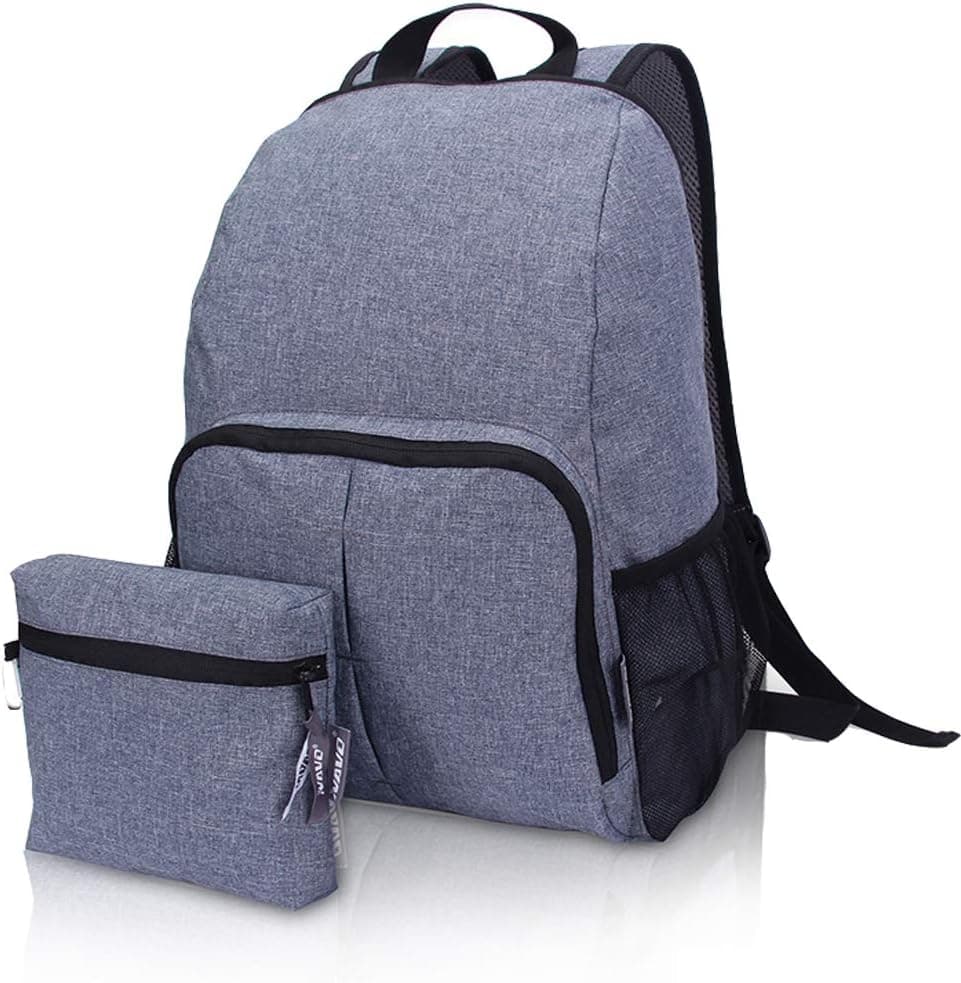 NAVOLAND grayish blue Lightweight , Rucksack, waterproof foldable backpack perfect stuff heavy duty for Outdoor, Hiking, Biking, Camping, Daypack |ultra design.
