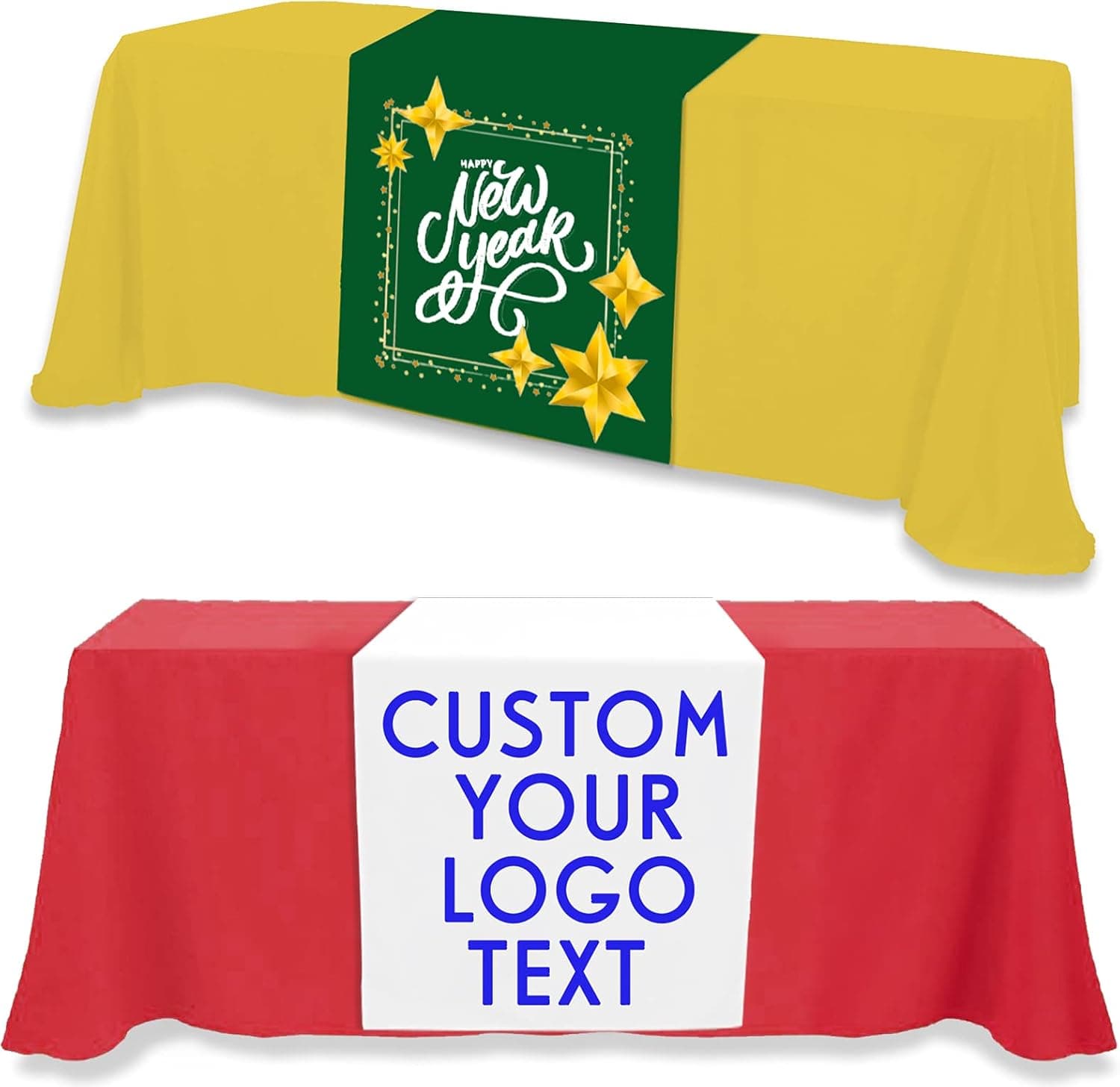 Custom Table Runner with Business Logo Up to 36"x72" Personalized Customized Tablecloth Runners for Wedding Tradeshow Events (13"x72")