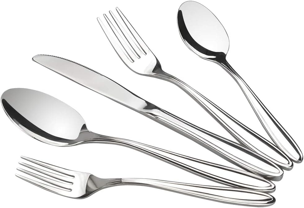 Jekiyo 18/10 Stainless Steel Flatware Sets, 60-Piece Cutlery Set
