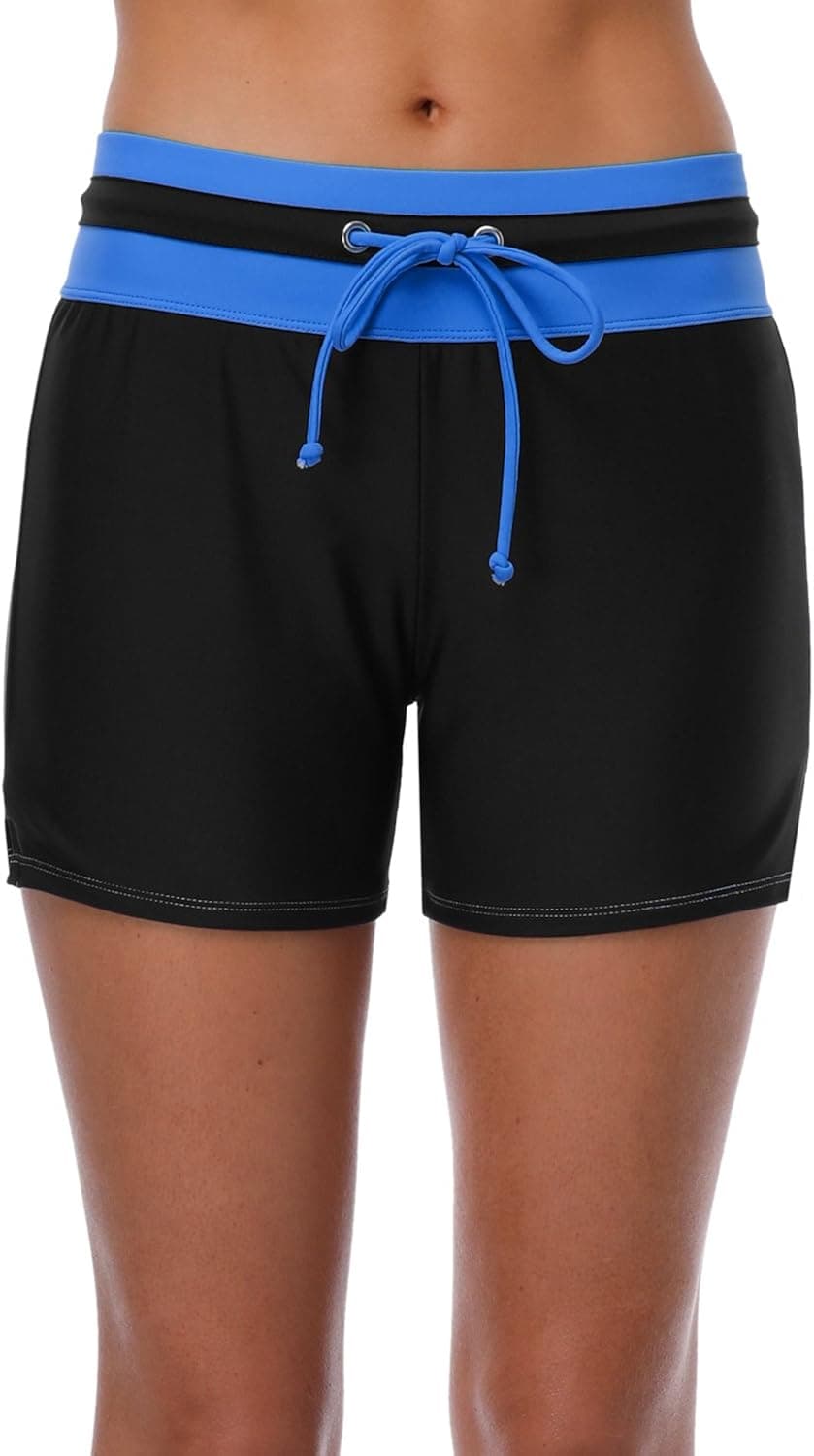 SOCIALA Women's Long Board Shorts with Pocket Quick Dry Swim Shorts Boardshorts