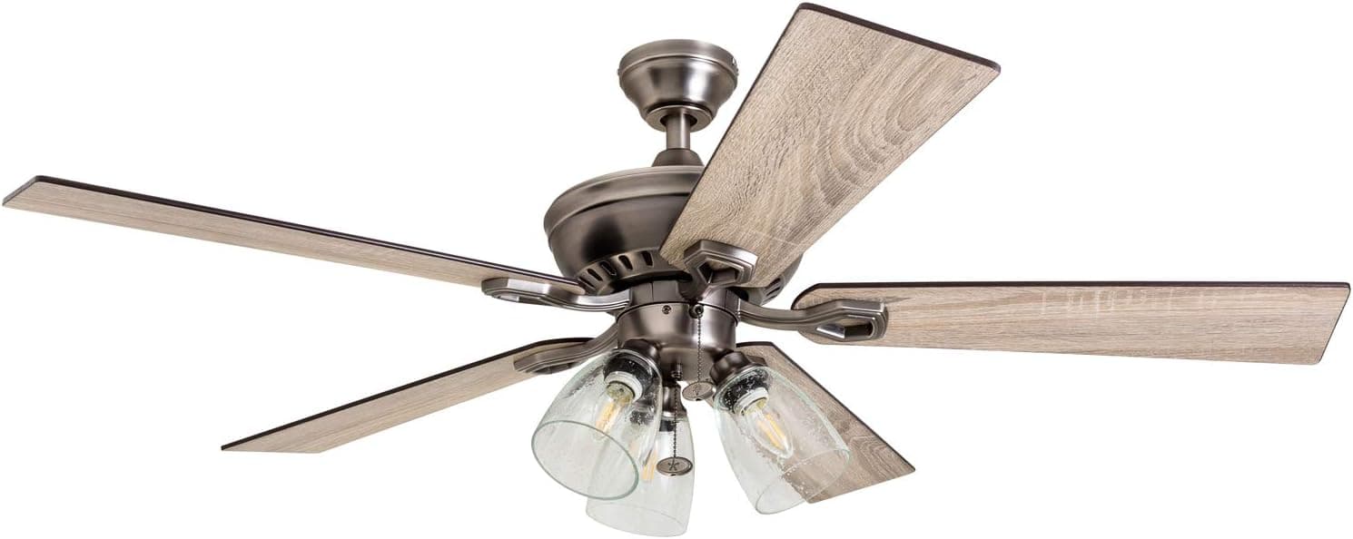 Prominence Home 50388 Glenmont Rustic Ceiling Fan, 52", Antique Pewter