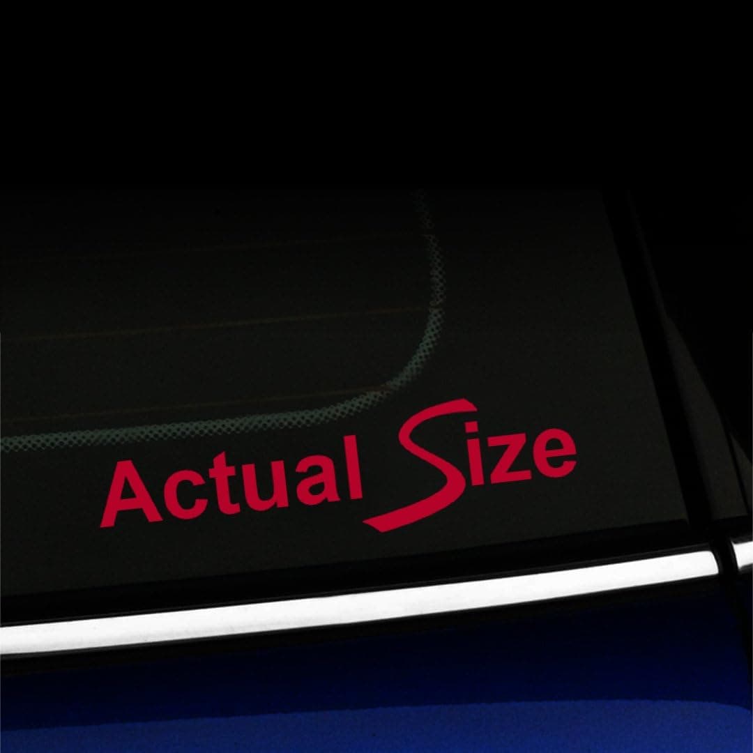 Artistic Reflection Actual Size - with Swooping S for Mini Cooper S - Vinyl Decal - Choose Color - [RED]