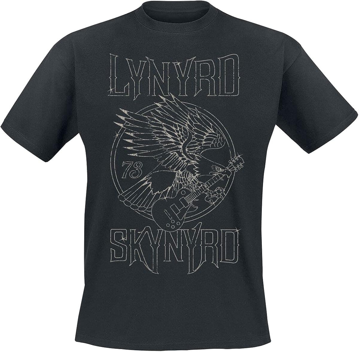 Lynyrd Skynyrd Men's Eagle Guitar 73 T-Shirt Black