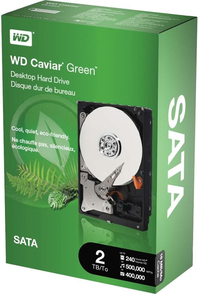 WD Caviar Green 2 TB SATA Internal Hard Drive Retail Kit - WD20000CSRTL
