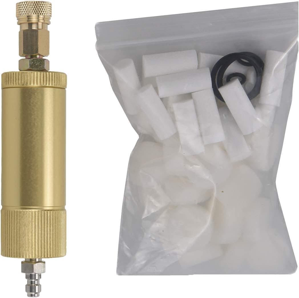 VerRich PCP Hand Pump Air Filter Water-Oil Separator with Female and Male Quick Connect for High Pressure Air Compressor Pump 30Mpa