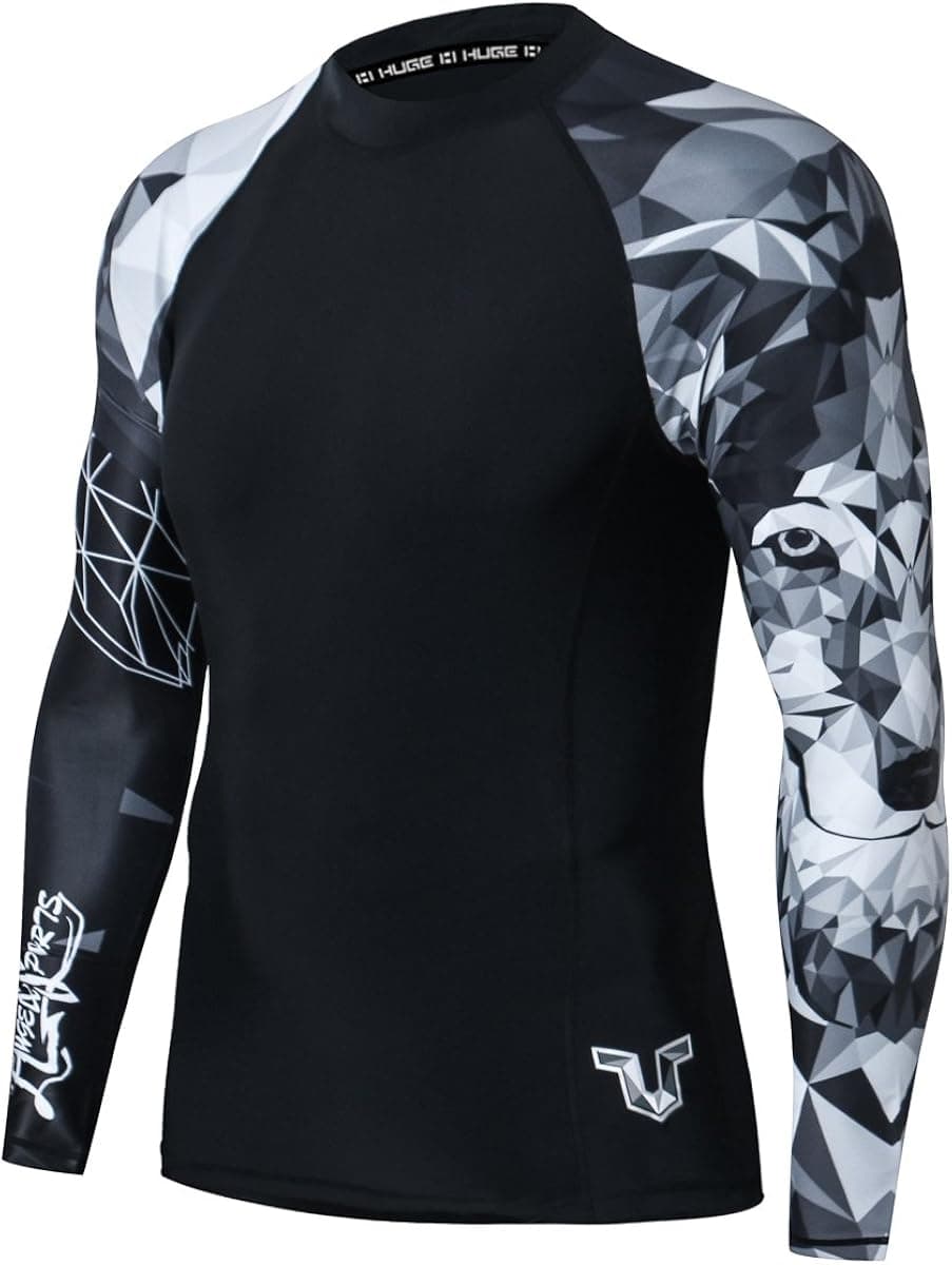 HUGE SPORTS Wildling Series UV Protection Quick Dry Compression Rash Guard