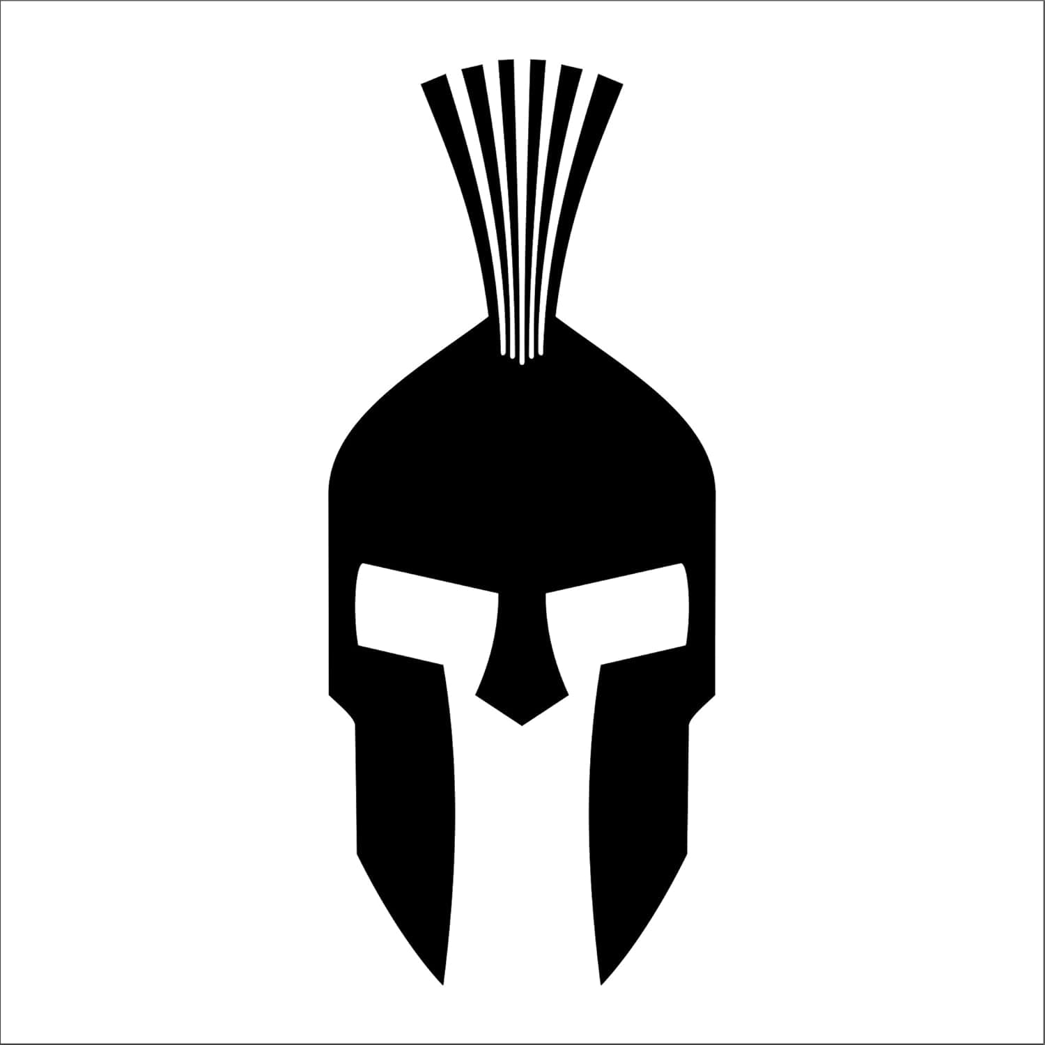 Spartan Helmet Sticker Decal Vinyl Molon Labe #01 - Multiple Sizes and Colors - Die Cut No Background (5" Tall, Black)