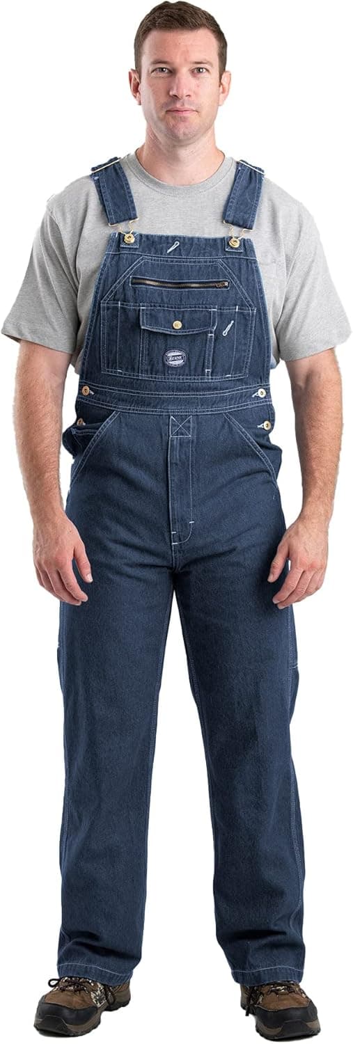 Berne Vintage Unlined Washed Denim Bib Overall