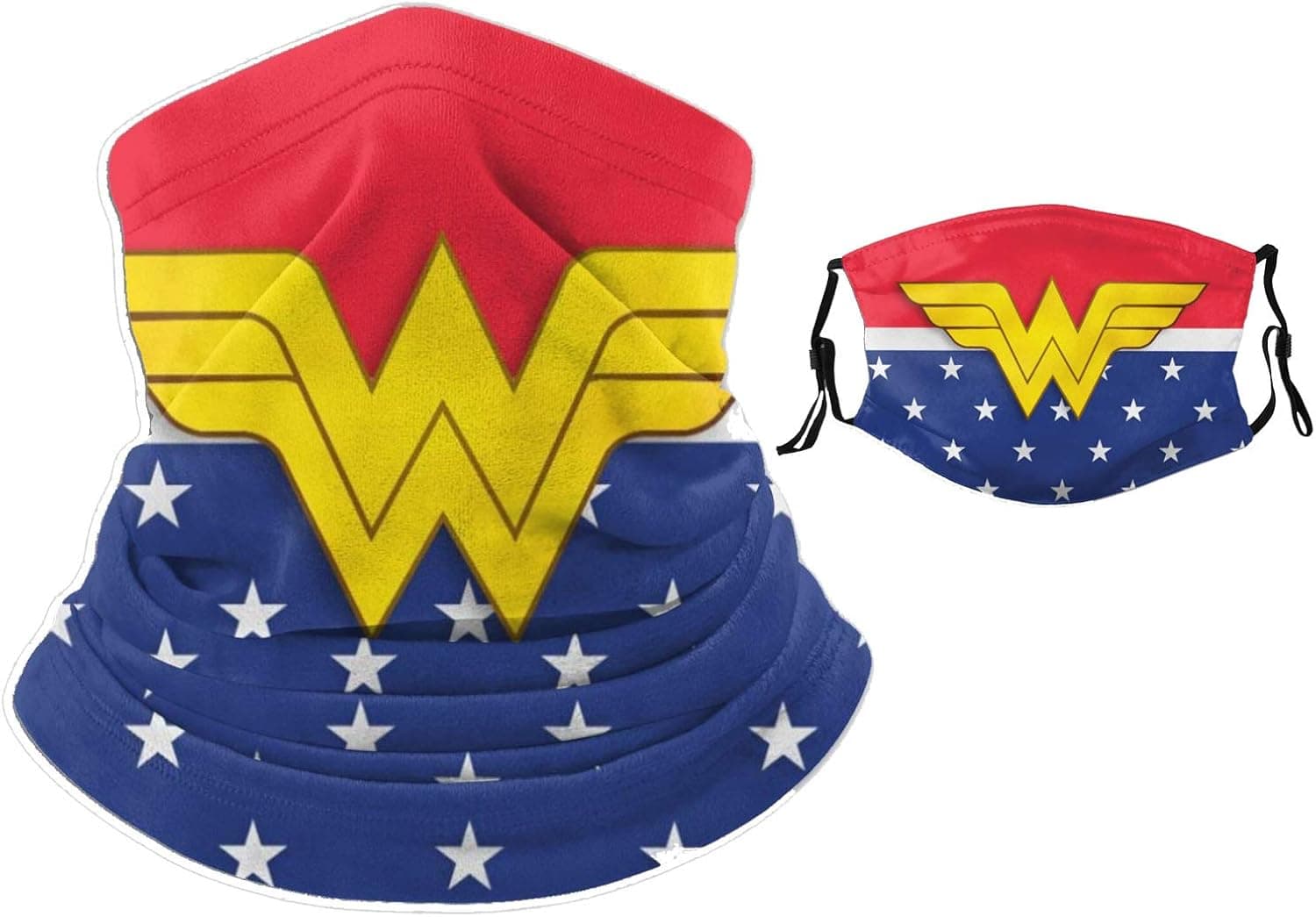 2pcs Face Cover Neck Gaiter Multifunctional Adjustable Mouth Cover Scarf Headwear Bandana Balaclava for Men Women