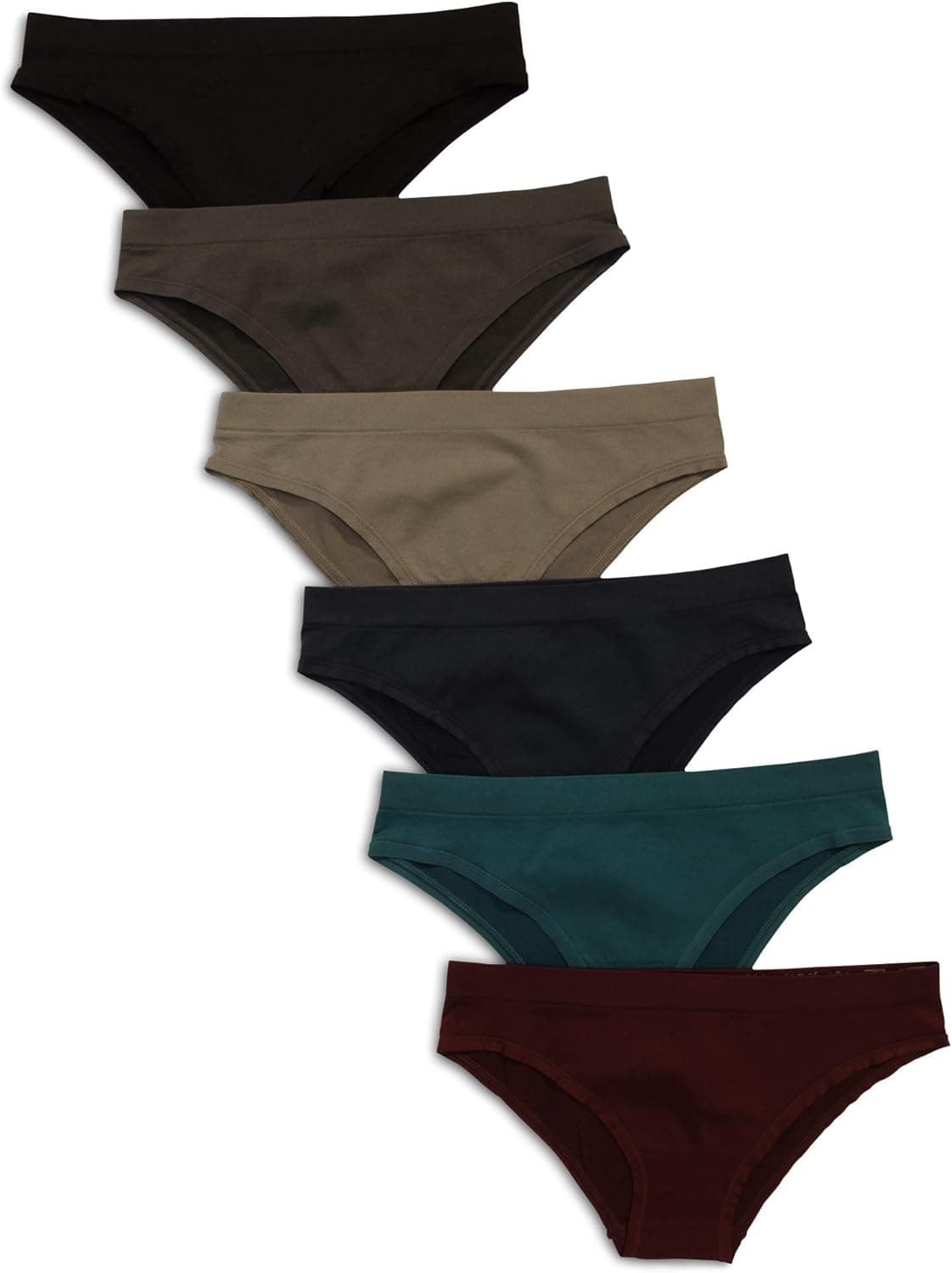 Kalon 6-Pack Women's Cheekini Bikini Soft Stretch Panties