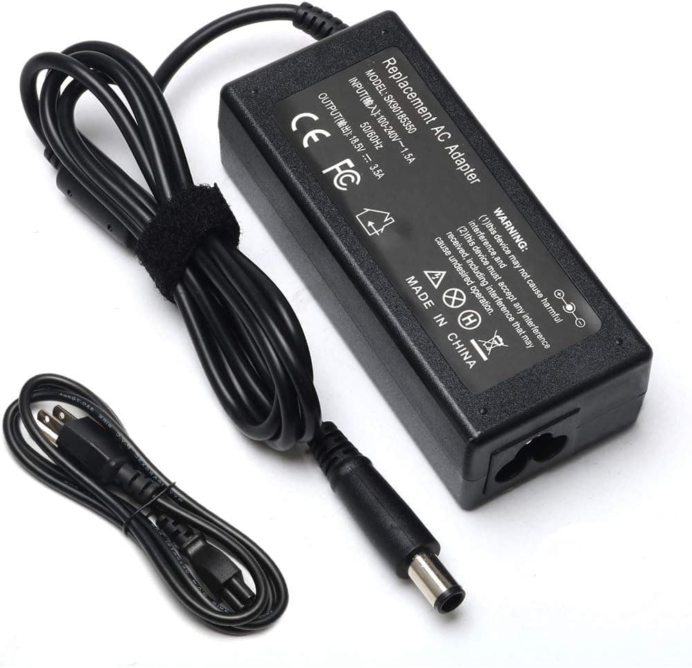 65w 18.5V 3.5A Ac Laptop Adapter Charger for HP Pavilion G4 G6, EliteBook 2540p 2570p 2560p 2730p 2740p 6930p 8440p N193 V85 PPP009L, 2000-2B19WM 2000-2B29WM 693711-001 677774-001 Power Supply Cord
