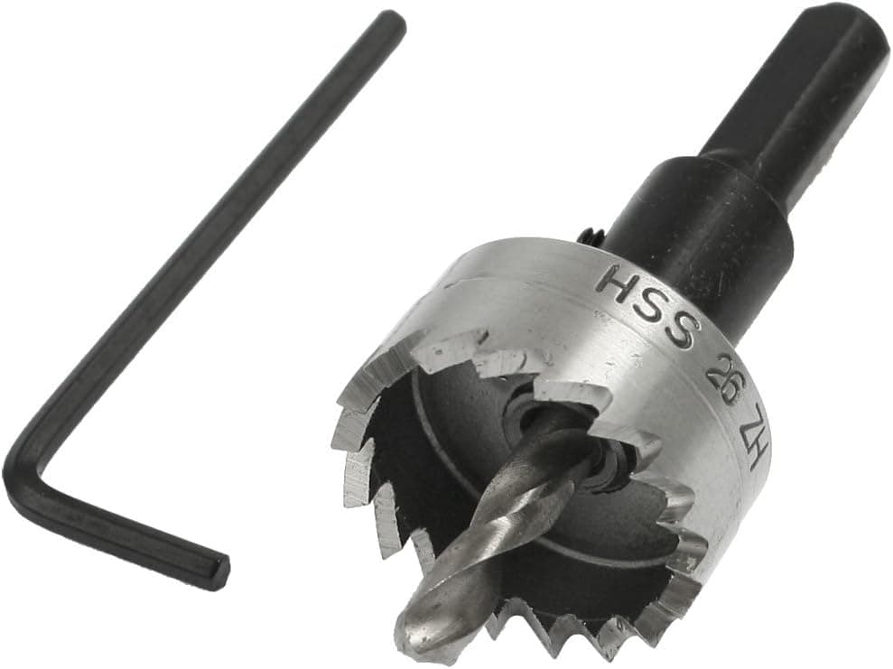 uxcell 7.2mm Shank Twist Drill Bit Iron Cutting 26mm Diameter Hole Saw