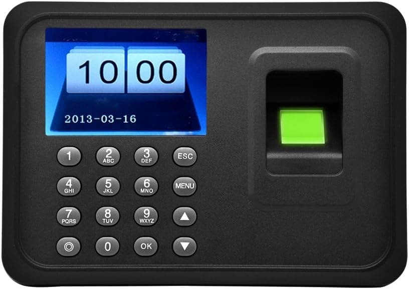 docooler 2.4" TFT LCD Display USB Biometric Fingerprint Attendance Machine DC 5V/1A Time Clock Recorder Employee Checking-in Reader A6