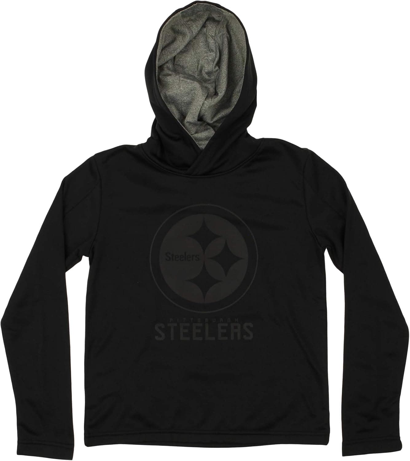 OuterStuff NFL OuterStuff Youth (8-20) Pittsburgh Steelers Crescent Performance Hoodie, Black Large (14-16)