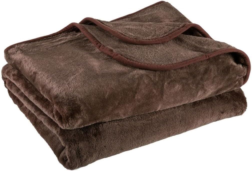 Blanket Raschel Mink - Full Size - Chocolate Brown