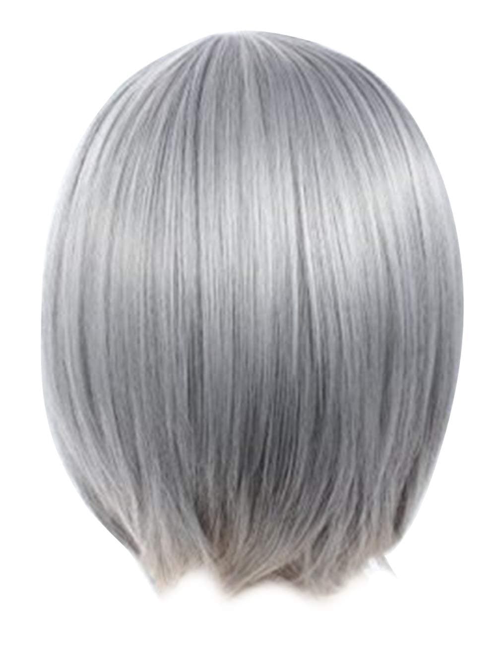 Angelaicos Lolita Harajuku Style Halloweeen Anime Cosplay Party Costume Full Wigs (Silver Gray)