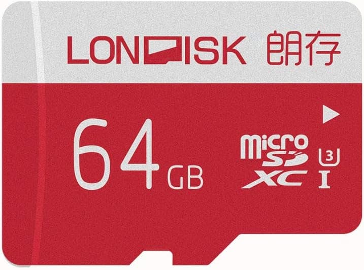 LONDISK 4K 64GB U3 Class 10 Microsd Memory Card for Phone/Tablet, Free Adapter (U3 64gb)