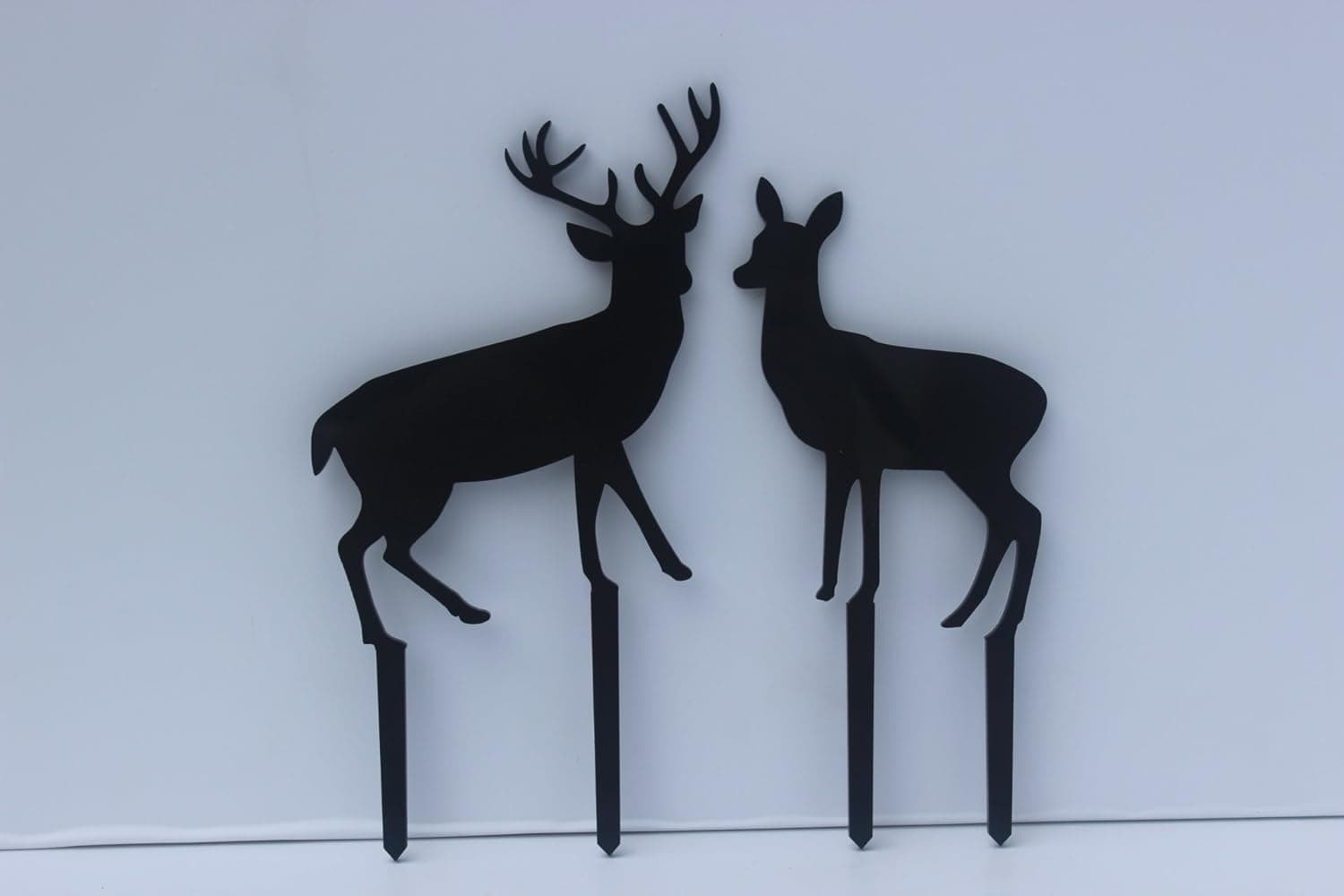 Meijiafei 2 Black Deers Rustic Country Chic Wedding Party Acrylic Cake Topper