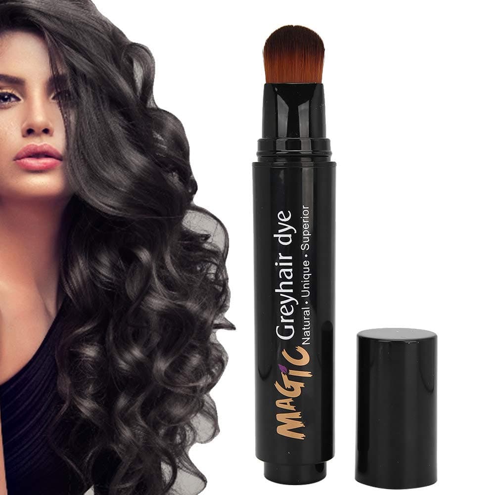 20ml Disposable Hair Dye Stick, Instant White Hair Coverage Hair Color Pen Stick for Unisex Men Women(Black)