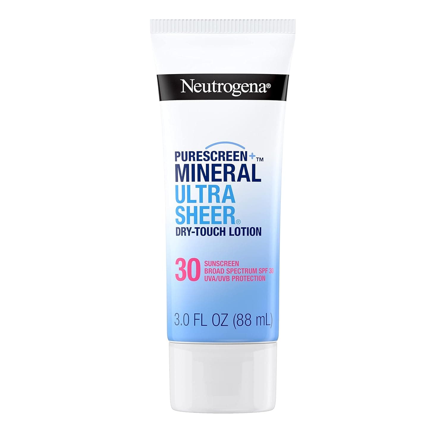 Neutrogena Mineral UltraSheer Dry-Touch SPF 30 Sunscreen Lotion, Water-Resistant Broad-Spectrum UVA/UVB Protection, Skin Nourishing, Lightweight With Vitamin E, Oxybenzone-Free, 3.0 fl. oz